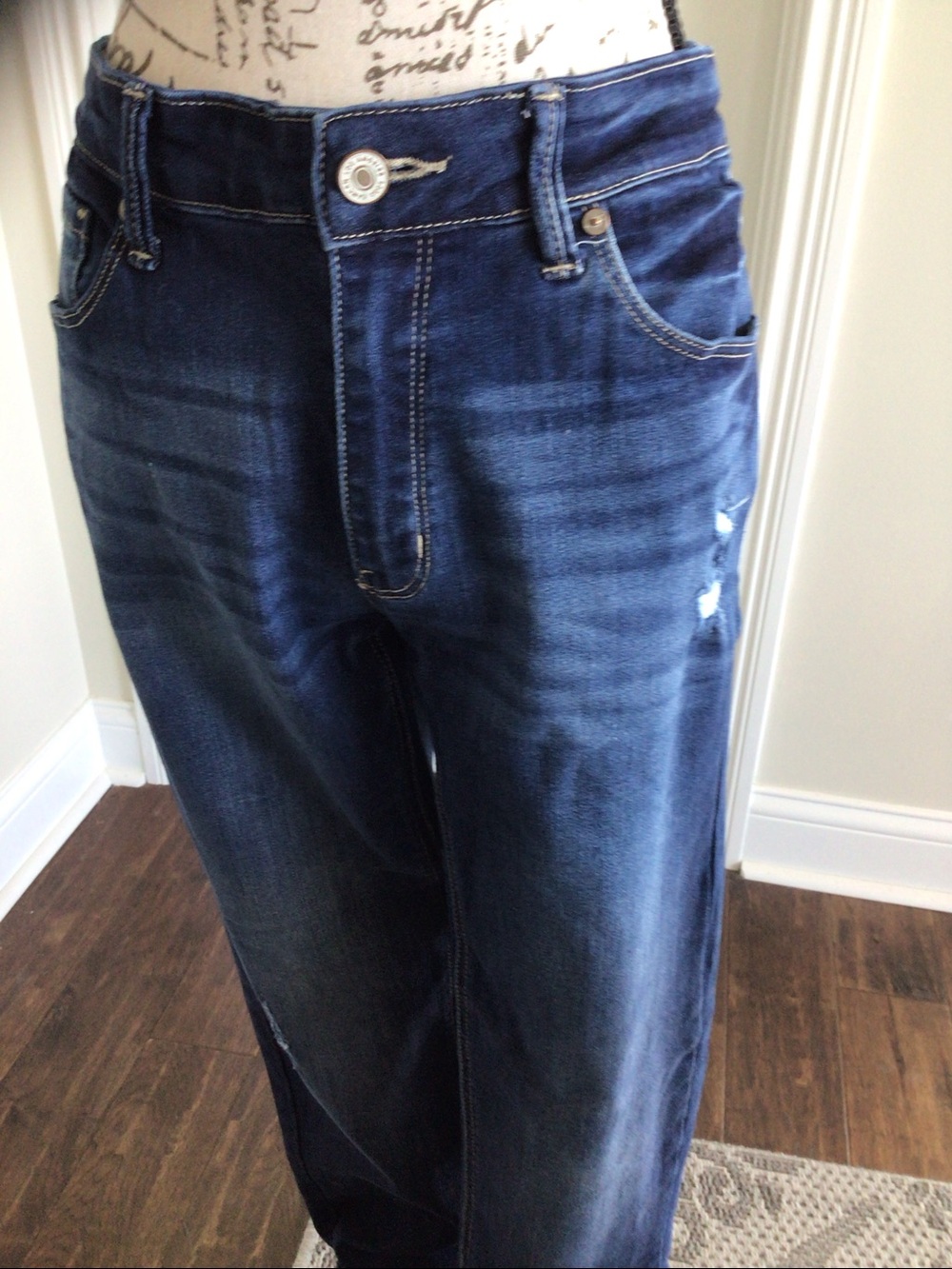 KanCan Indigo Skinny Jeans dark wash with Light Fade Sz 13/ 30